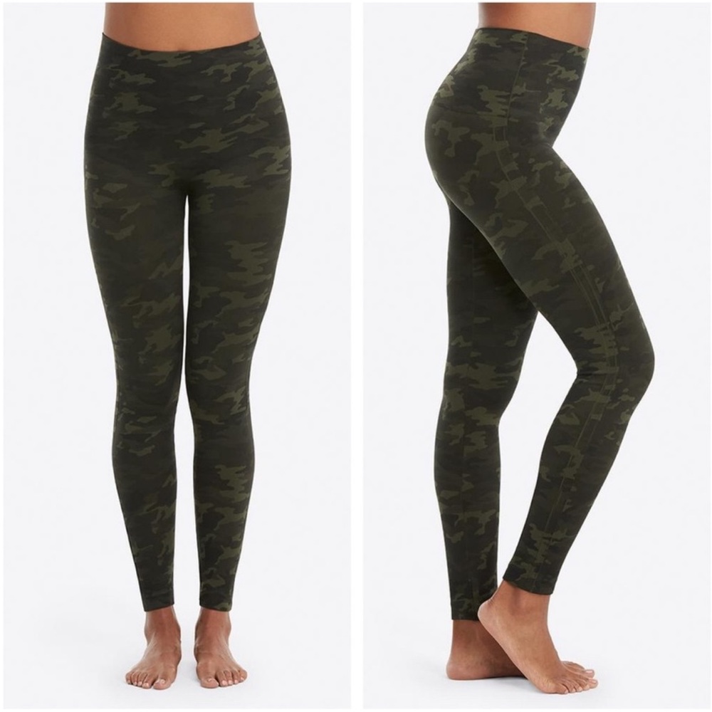 SPANX Seamless ‘Look at me Now’ Green Camo Leggings